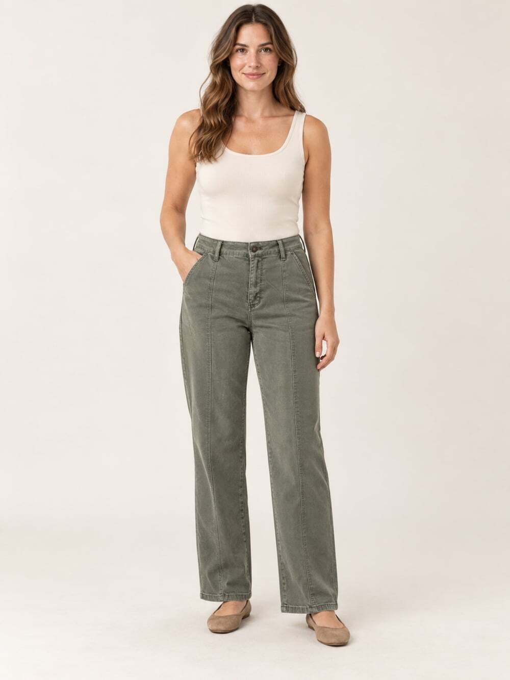Judy Blue Olive Green High Rise Flare Jeans Women’s Size 32 Stretch